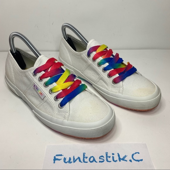 Superga Rainbow Laces & Soles Multicolored Unisex Sneakers S00DPQ0; W: 8.5, M: 7 - Picture 12 of 13